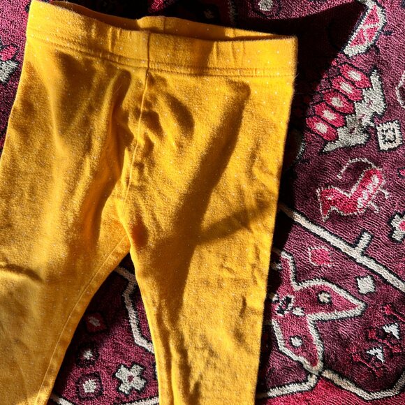 George Yellow Polka Dot Girls Leggings - Picture 2 of 3